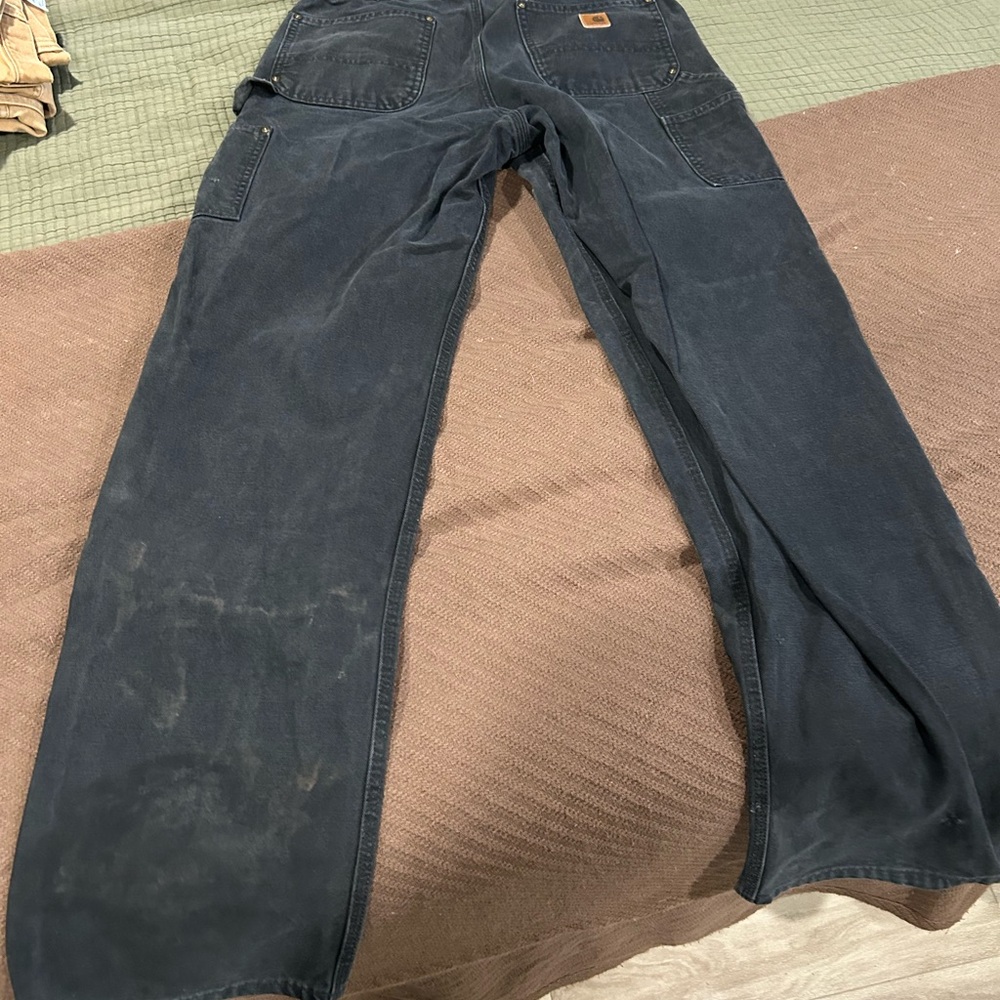 Carhartt Black Cotton Dungaree Pants